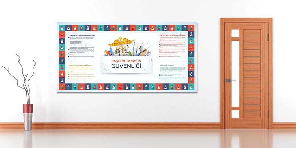 Hasta Güvenliği Bilgilendirme Hastane Duvar Dekoru  1719