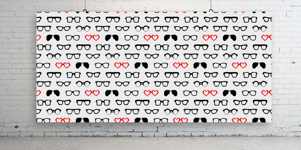 Kalpli Gözlük Desenli Duvar Kağıdı 2631