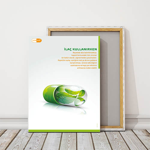 Kapsül İlaç Yutma Talimatları Afişi – 1605