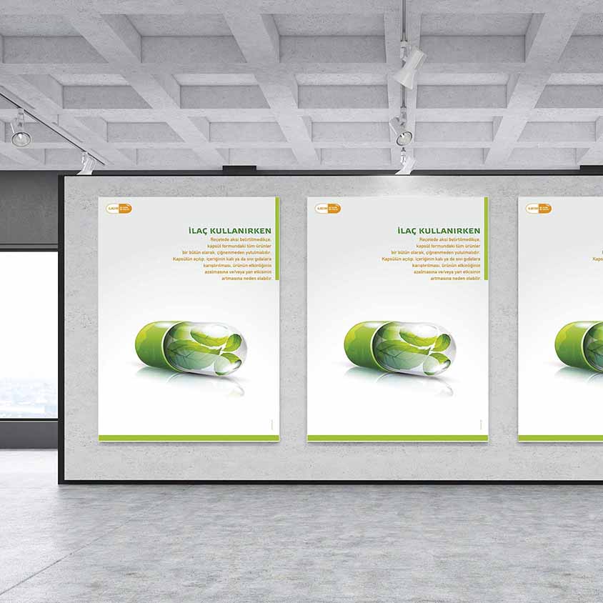 Kapsül İlaç Yutma Talimatları Afişi – 1605