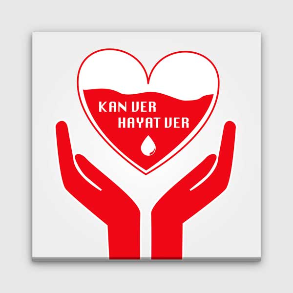 Kan Ver Hayat Ver Kalp ve El Temalı Tablo – 1664