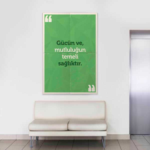 Sağlık Temalı Motivasyonel Duvar Tablosu – 1755