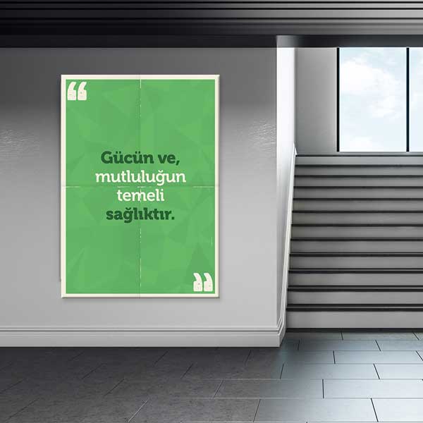 Sağlık Temalı Motivasyonel Duvar Tablosu – 1755