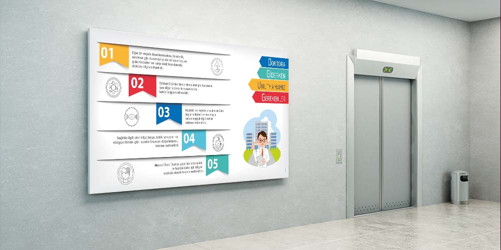 Doktora Giderken Unutulmaması Gerekenler Temalı Hastane Panosu  1823