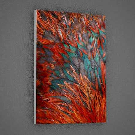 Kırmızı ve Turkuaz Dokulu Soyut Sanat Kanvas Tablo 2156