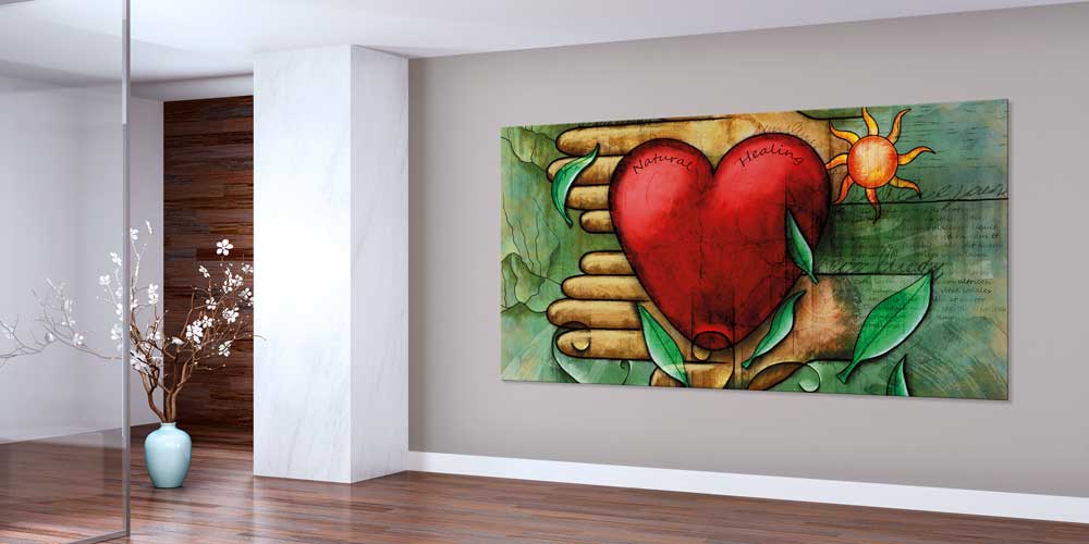 Doğal İyileşme ve Kalp Sağlığı Temalı Duvar Dekoru  12680