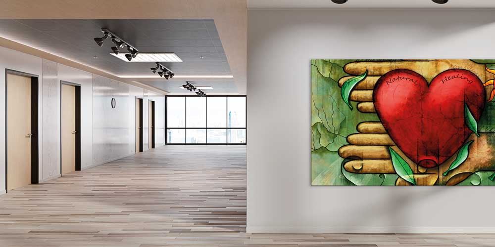 Doğal İyileşme ve Kalp Sağlığı Temalı Duvar Dekoru  12680