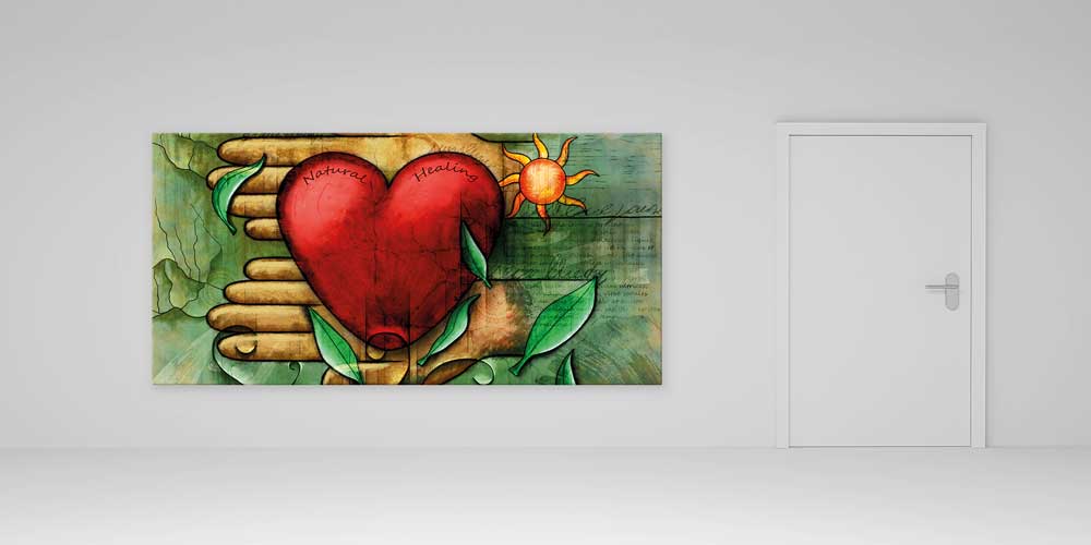Doğal İyileşme ve Kalp Sağlığı Temalı Duvar Dekoru  12680