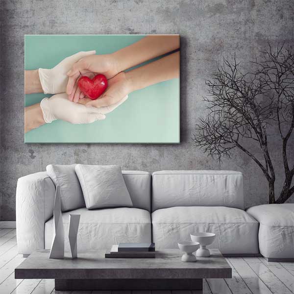 Hasta ve Doktor El Ele Güven Temalı Duvar Tablosu – 12682