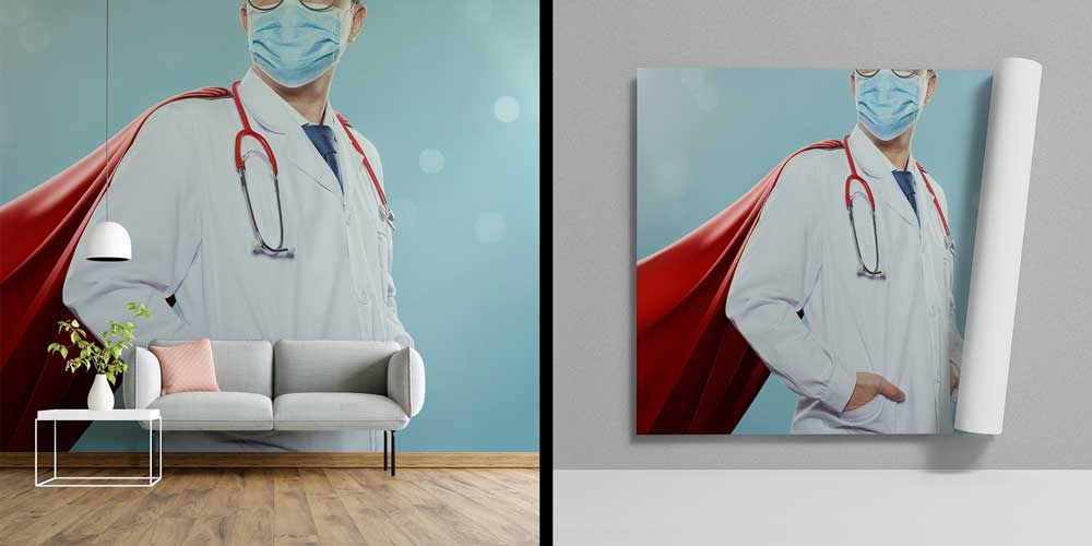 Süper Kahraman Doktor Temalı Duvar Giydirme 12651