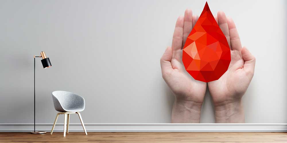 Ellerde Kan Damlası Temalı Duvar Giydirme 12652