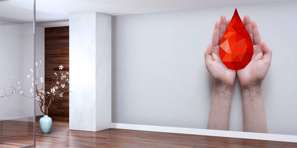 Ellerde Kan Damlası Temalı Duvar Giydirme 12652