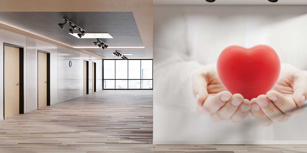 Ellerde Kalp Formu Duvar Giydirme 12659