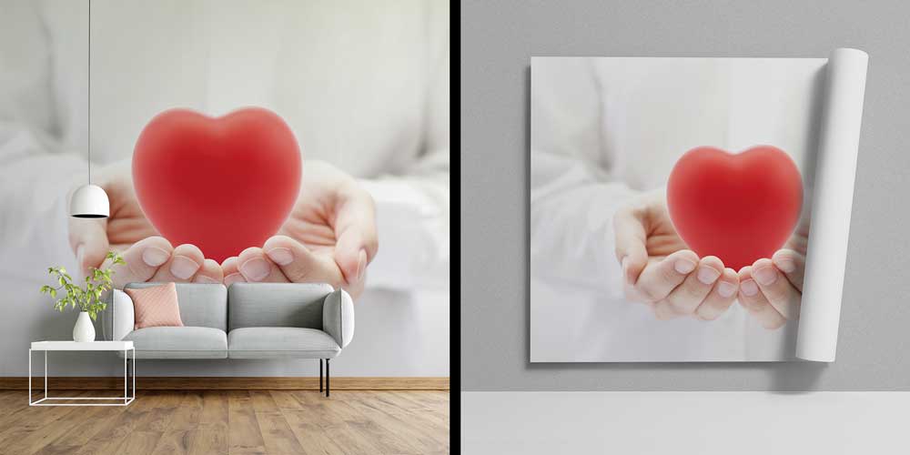 Ellerde Kalp Formu Duvar Giydirme 12659