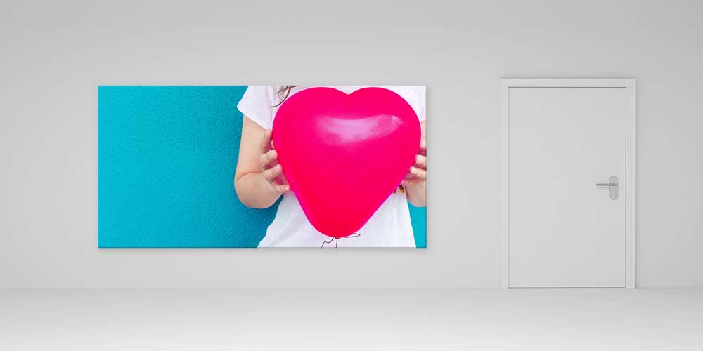 Çocuk Elinde Kalp Balon Temalı Duvar Dekoru  12669