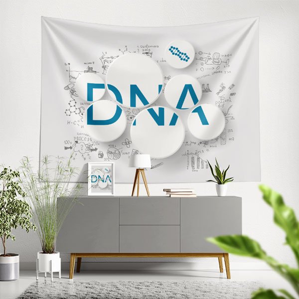 healthy-clinic-wall-decor-8370-00 DNA Temalı Bilimsel Duvar Örtüsü 8370