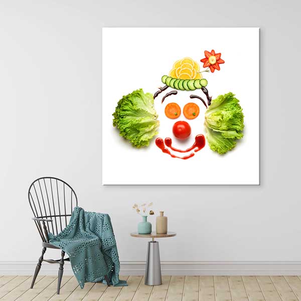 healthy-food-canvas-art-12638-02 Sebzelerle Yüz Tasarımı Kanvas Duvar Tablosu – 12638