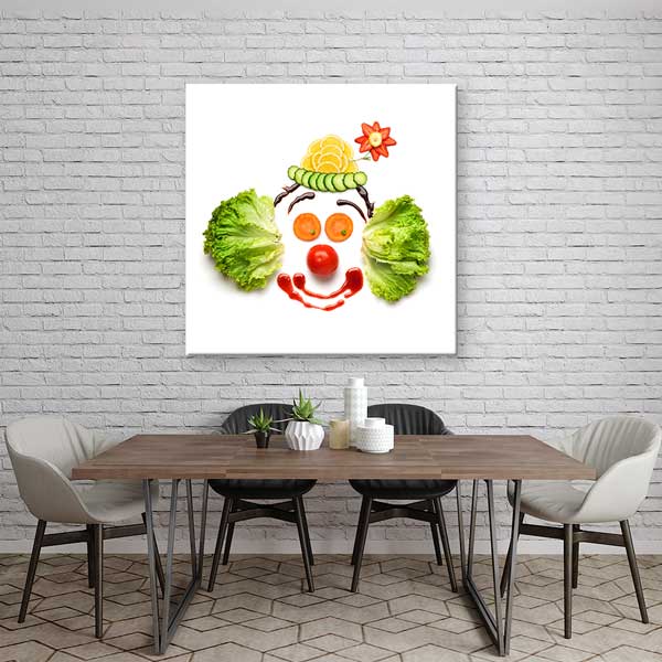 healthy-food-canvas-art-12638-03 Sebzelerle Yüz Tasarımı Kanvas Duvar Tablosu – 12638