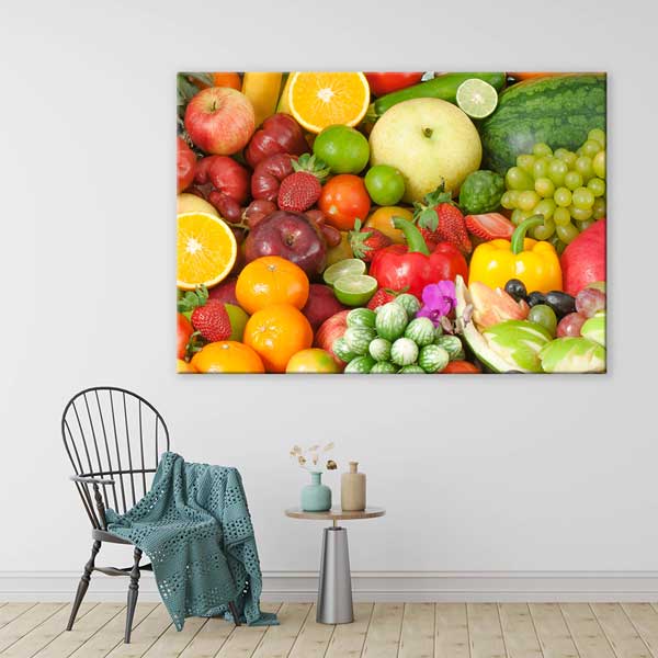 Doğal Meyve ve Sebzeler Kanvas Duvar Tablosu – 12636