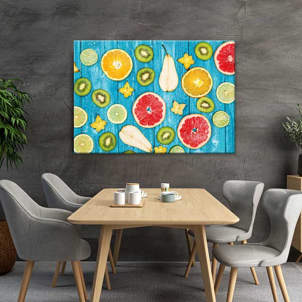 healthy-wall-art-canvas-12633-01 Renkli Tropikal Meyveler Kanvas Duvar Tablosu – 12633