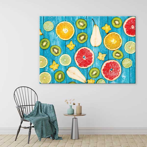 healthy-wall-art-canvas-12633-02 Renkli Tropikal Meyveler Kanvas Duvar Tablosu – 12633