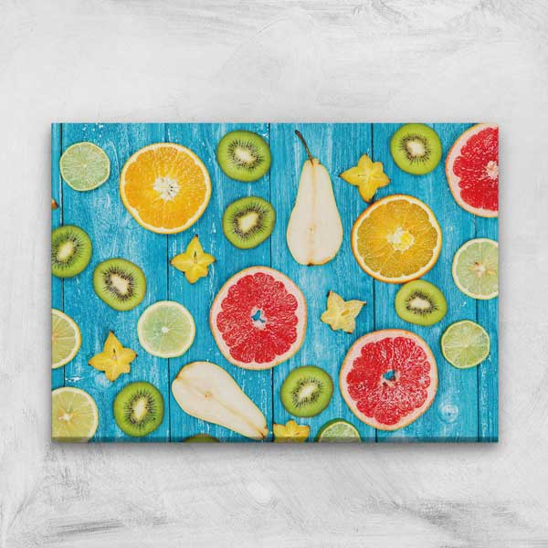 healthy-wall-art-canvas-12633-04 Renkli Tropikal Meyveler Kanvas Duvar Tablosu – 12633