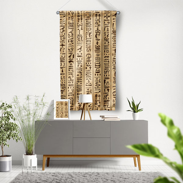 Mısır Hiyeroglifleri Duvar Flaması 8016