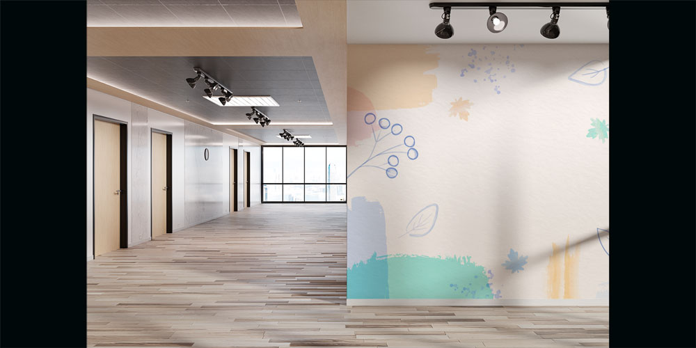 Pastel Botanik Desenli Duvar Kağıdı 7432