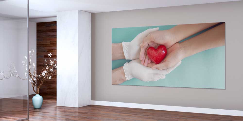 El Ele Kalp Aktarımı Temalı Hastane Duvar Dekoru  12670