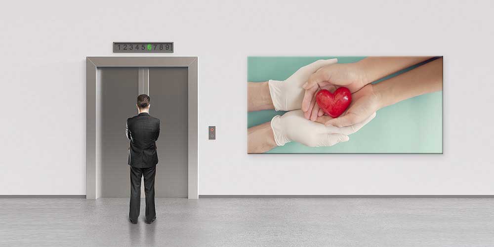 El Ele Kalp Aktarımı Temalı Hastane Duvar Dekoru  12670