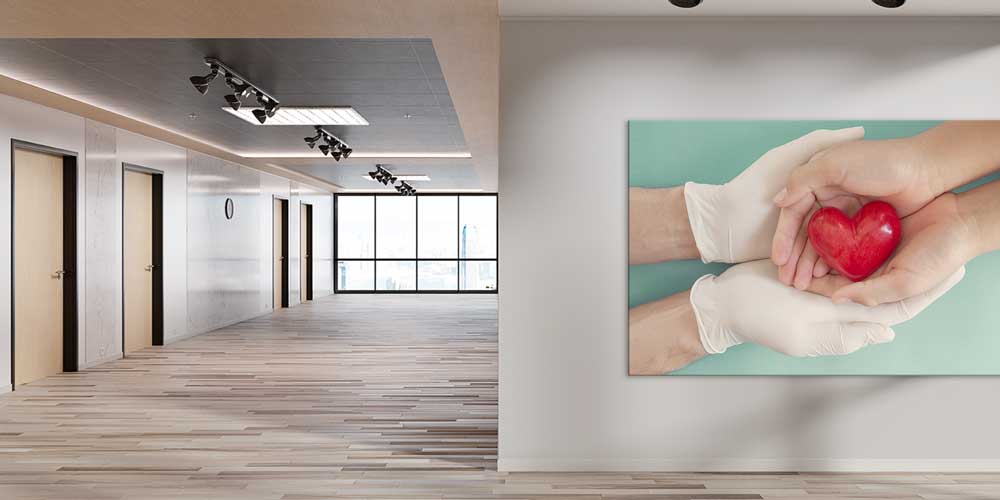 El Ele Kalp Aktarımı Temalı Hastane Duvar Dekoru  12670