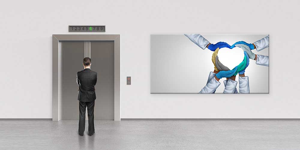 Sağlık Ekibi El Birliği Kalp Formu Duvar Dekoru  12672