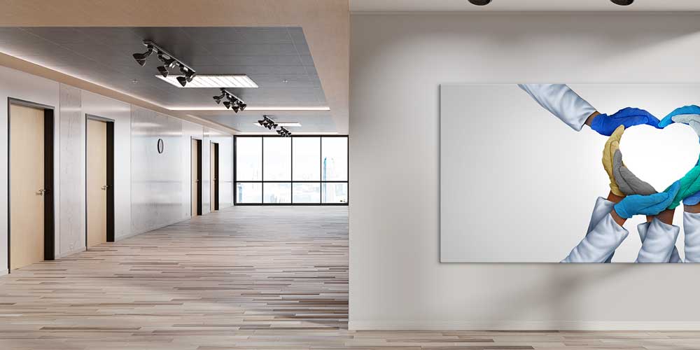 Sağlık Ekibi El Birliği Kalp Formu Duvar Dekoru  12672