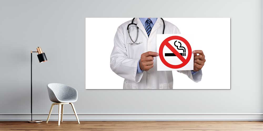 Sigara Yasak İşareti İçeren Dekoratif Poster 7983