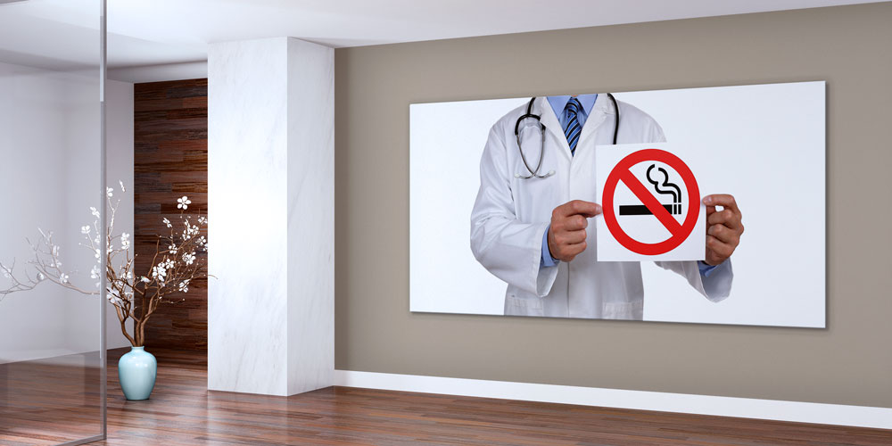 Sigara Yasak İşareti İçeren Dekoratif Poster 7983