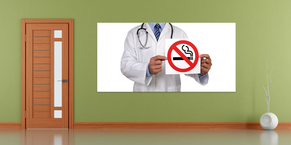 Sigara Yasak İşareti İçeren Dekoratif Poster 7983
