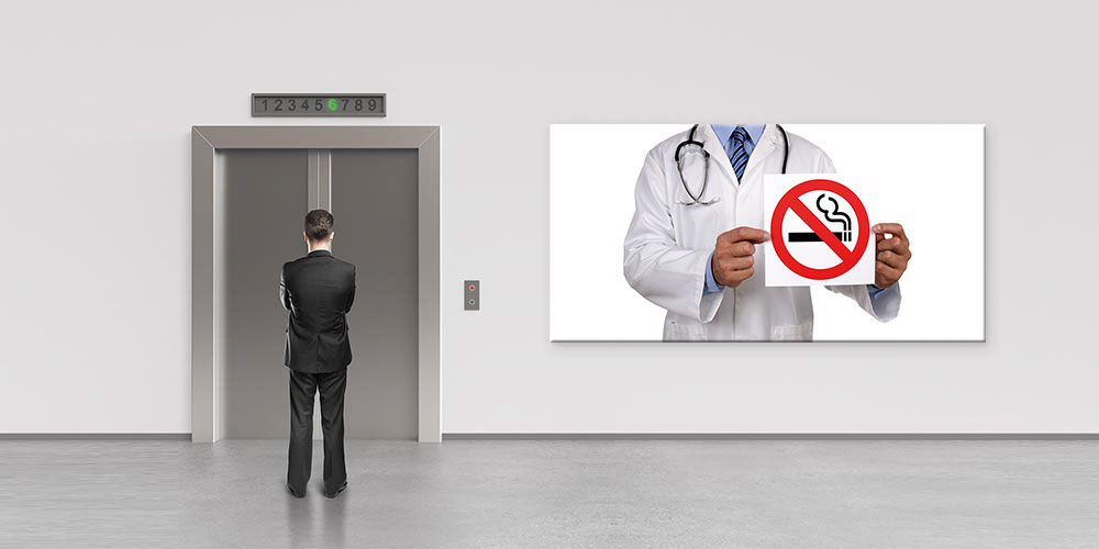 Sigara Yasak İşareti İçeren Dekoratif Poster 7983