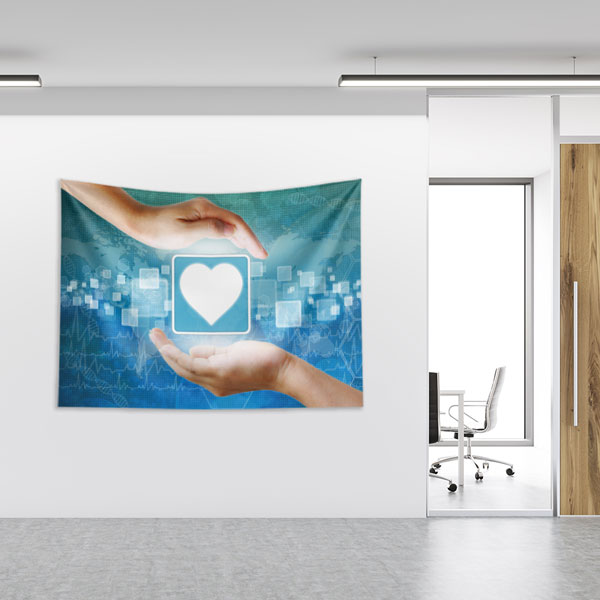 hospital-wall-art-decor-8366-01 Dijital Kalp ve Koruyucu Eller Duvar Örtüsü 8366