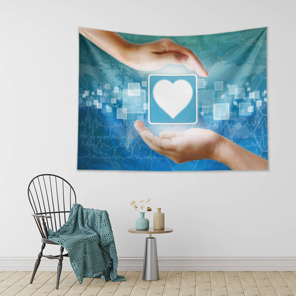hospital-wall-art-decor-8366-02 Dijital Kalp ve Koruyucu Eller Duvar Örtüsü 8366