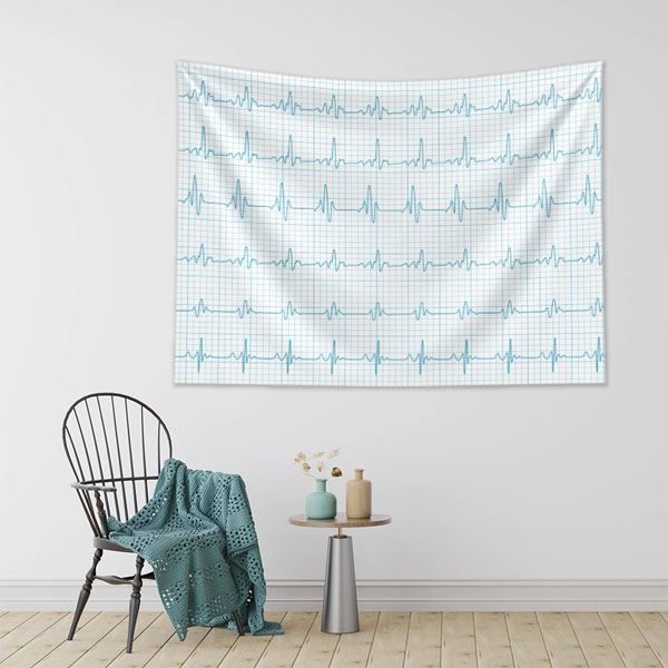 EKG Grafiği Duvar Örtüsü 8372