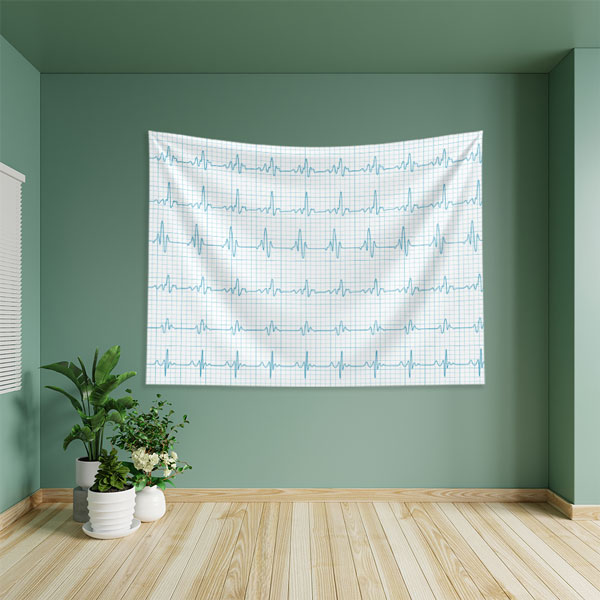 EKG Grafiği Duvar Örtüsü 8372