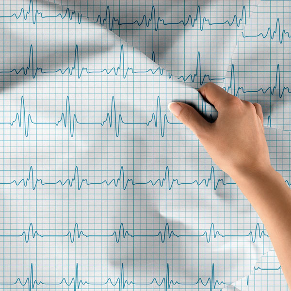 EKG Grafiği Duvar Örtüsü 8372
