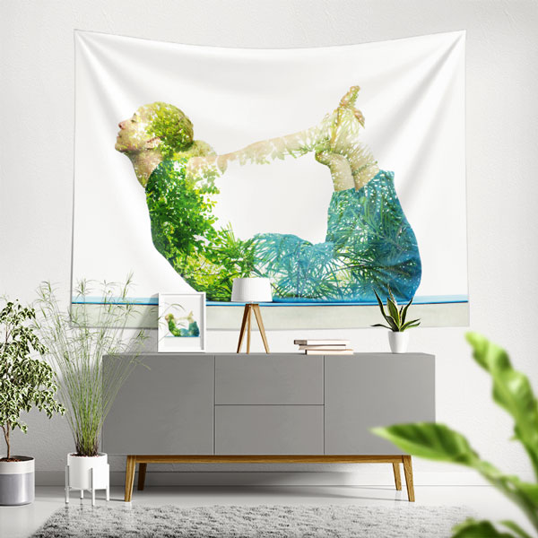 Doğa Temalı Yoga Duvar Örtüsü 8376