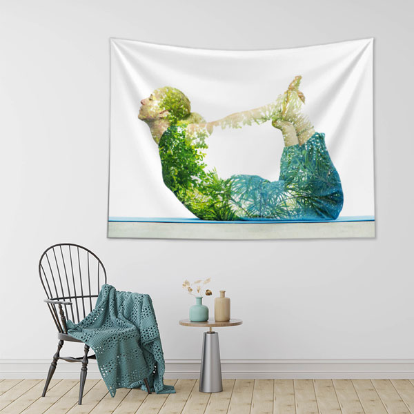 Doğa Temalı Yoga Duvar Örtüsü 8376