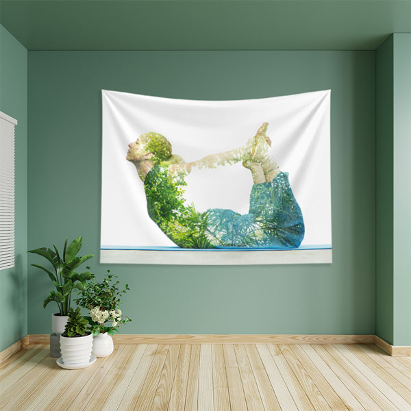 Doğa Temalı Yoga Duvar Örtüsü 8376