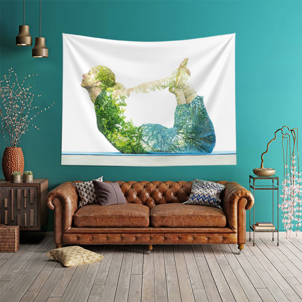 Doğa Temalı Yoga Duvar Örtüsü 8376