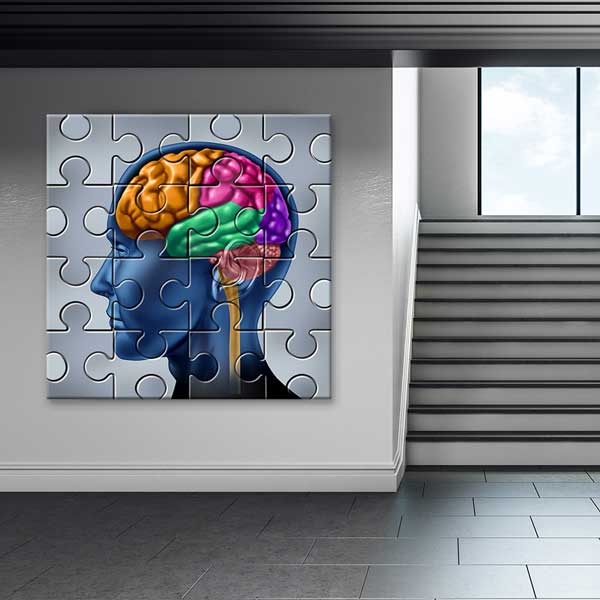 Akıl Sağlığı Temalı Puzzle Kanvas Tablo – 1210