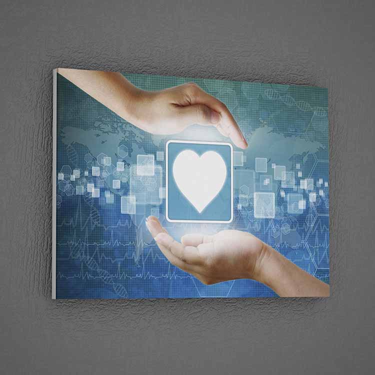 Dijital Kalp Sağlığı ve Koruma Temalı Duvar Tablosu – 1472