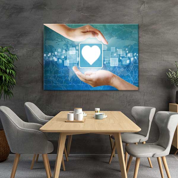 Dijital Kalp Sağlığı ve Koruma Temalı Duvar Tablosu – 1472