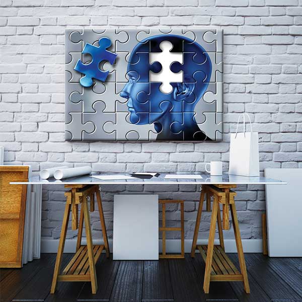 İnsan ve Puzzle Temalı Kanvas Tablo – 1211